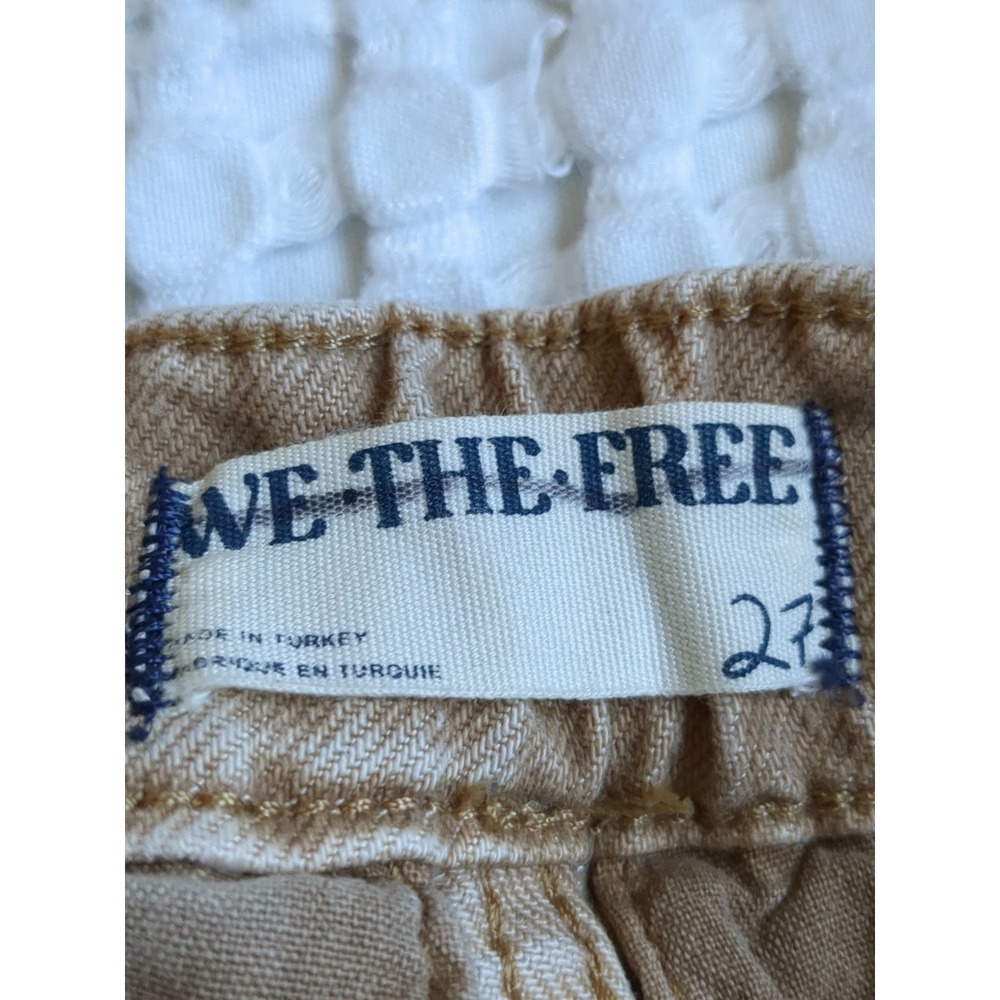 NWOT We The Free Marx Slouchy Cargo Jeans Size 27 Tan 29X28 - Picture 14 of 16